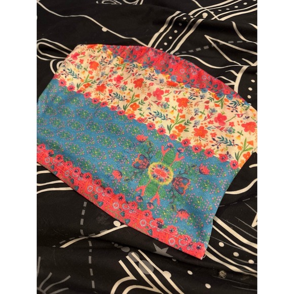 NEW Women's‎ Boho Floral y2k Cropped Tube Top, Small - Picture 2 of 4